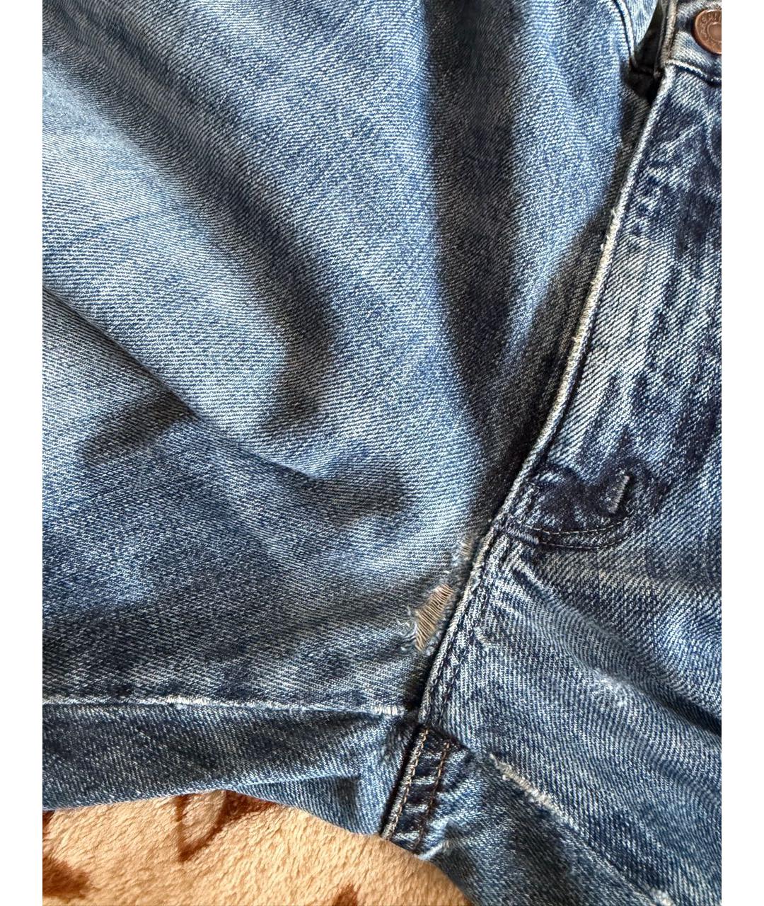 DOLCE&GABBANA Синие хлопковые прямые джинсы, фото 8