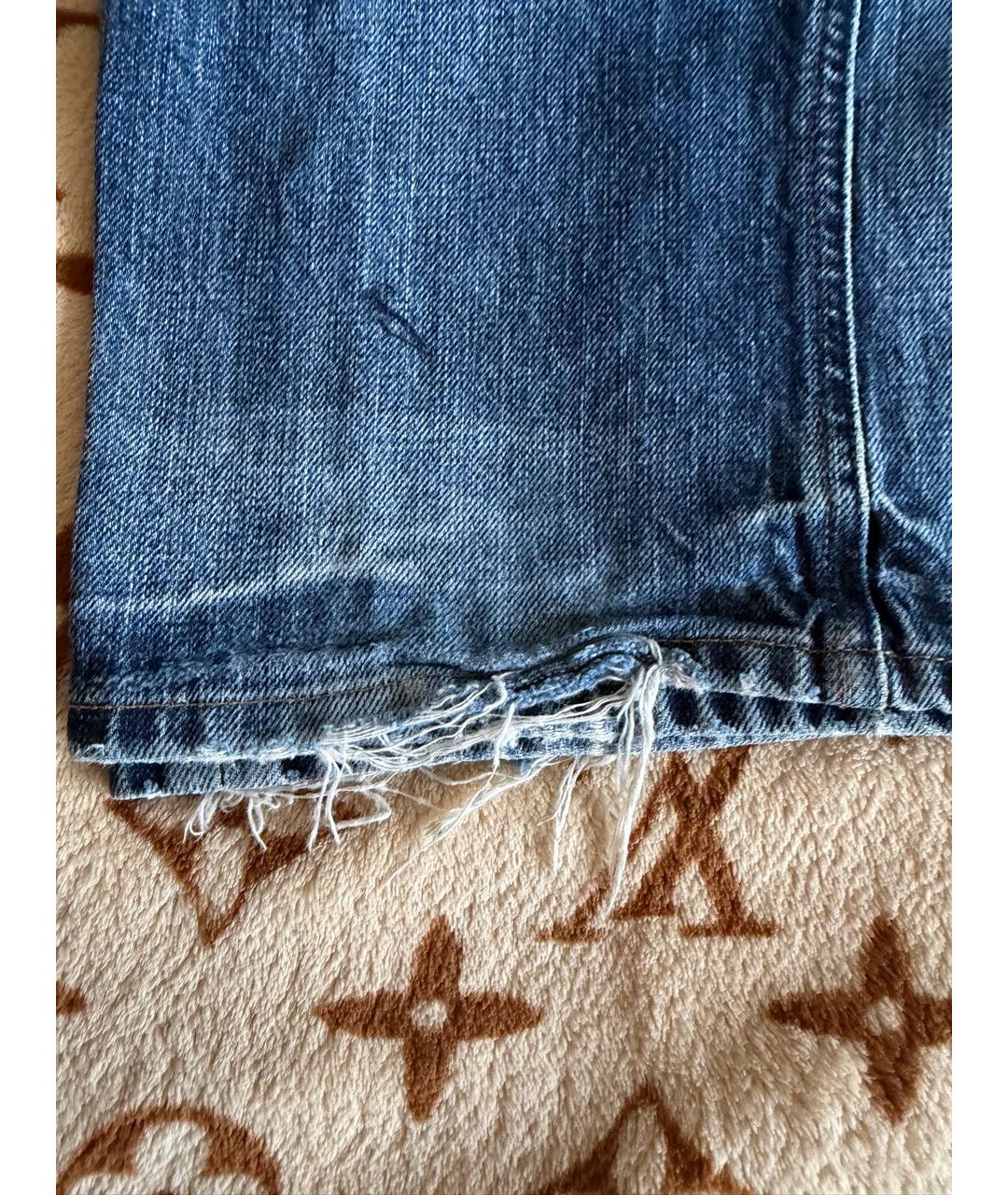 DOLCE&GABBANA Синие хлопковые прямые джинсы, фото 5