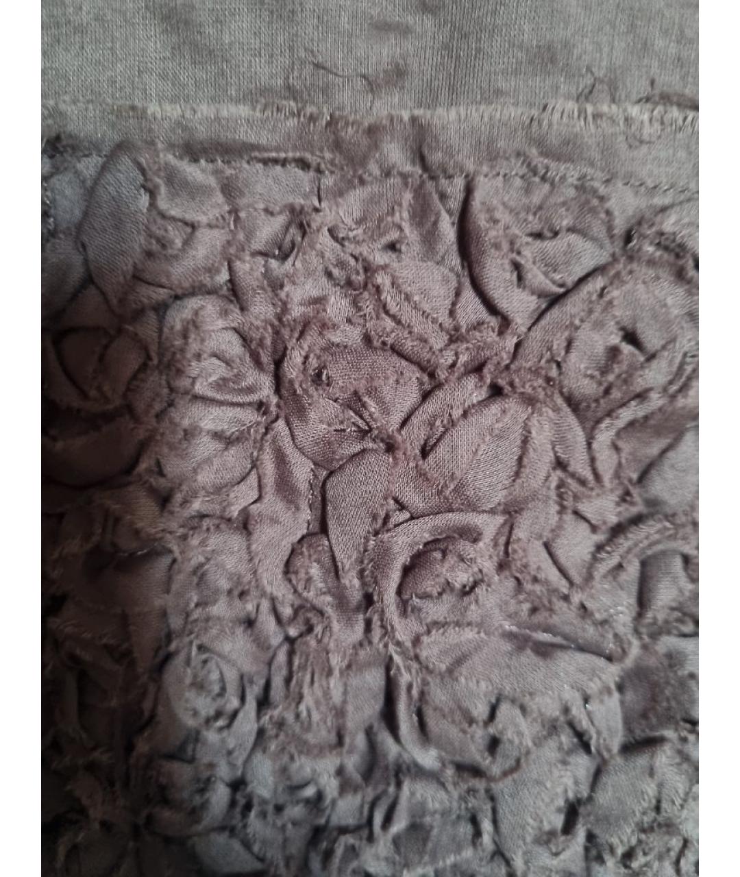 ERMANNO SCERVINO Коричневое хлопковое повседневное платье, фото 5