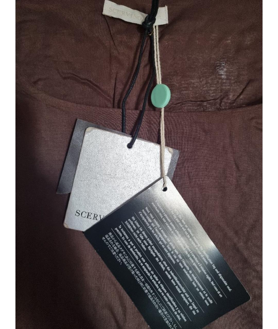ERMANNO SCERVINO Коричневое хлопковое повседневное платье, фото 3