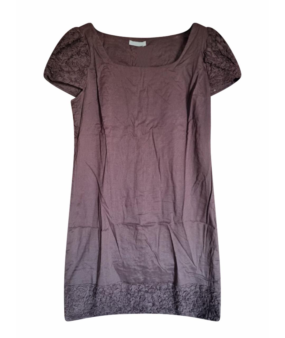 ERMANNO SCERVINO Коричневое хлопковое повседневное платье, фото 1