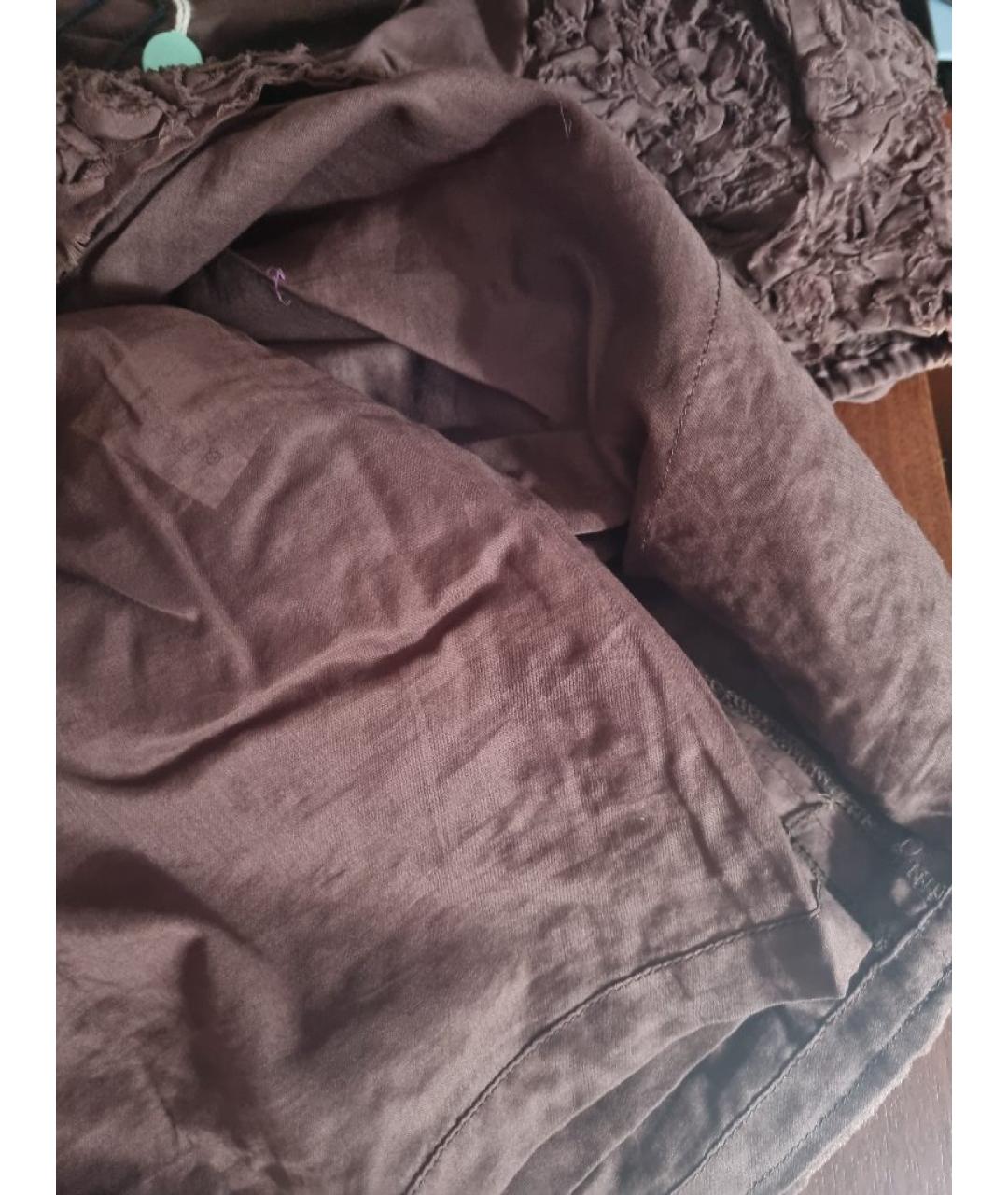 ERMANNO SCERVINO Коричневое хлопковое повседневное платье, фото 6