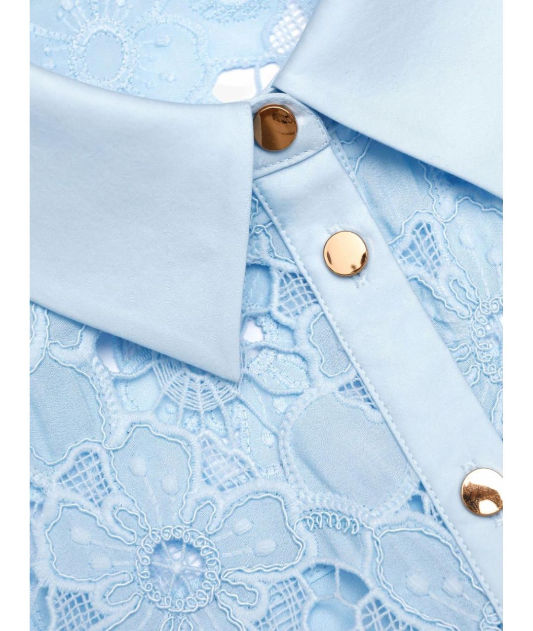 SELF-PORTRAIT Голубое полиэстеровое повседневное платье, фото 4