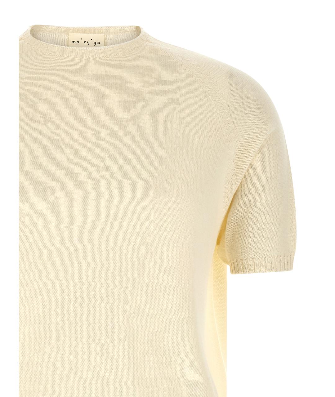 MA'RY'YA Белый хлопковый джемпер / свитер, фото 3