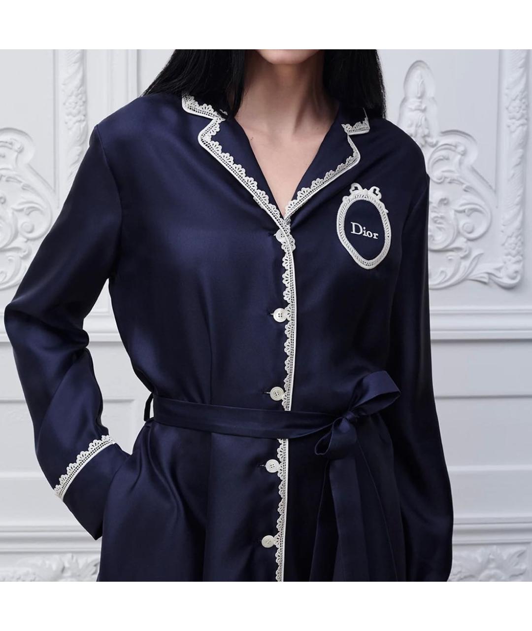 CHRISTIAN DIOR Темно-синее платье, фото 2