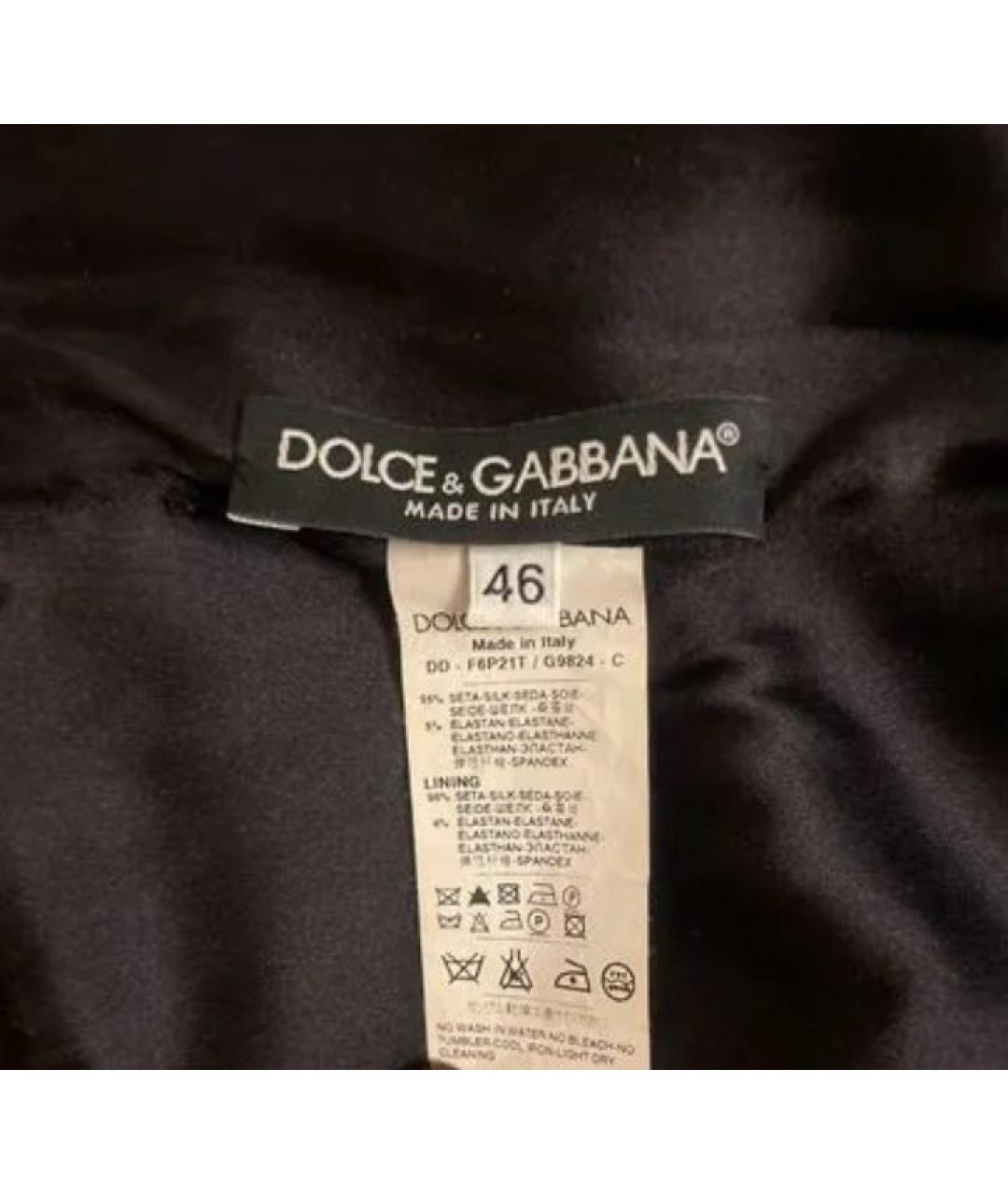 DOLCE&GABBANA Шелковое коктейльное платье, фото 4
