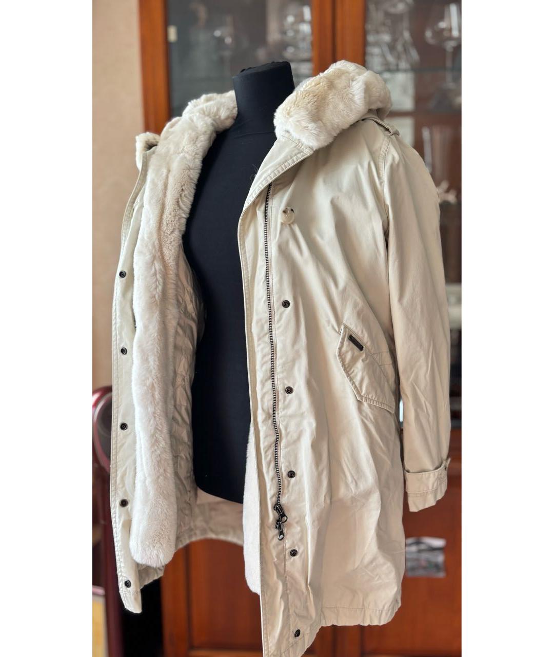 WOOLRICH Бежевая деним парка, фото 4