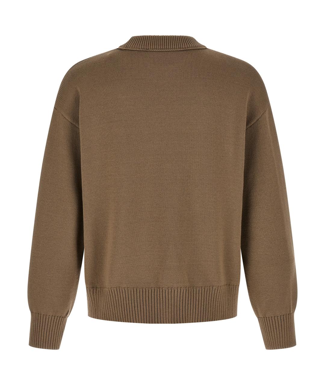 Ami Paris Бежевый шерстяной джемпер / свитер, фото 2