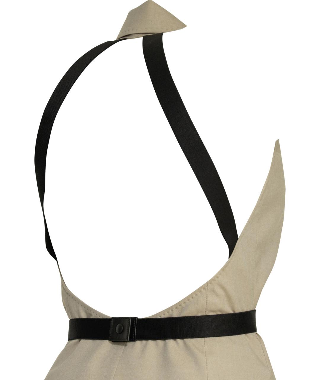 MAX MARA Бежевое хлопковое повседневное платье, фото 4