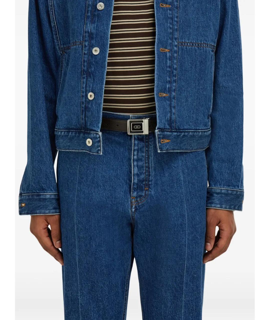 FERRAGAMO Коричневый кожаный ремень, фото 2