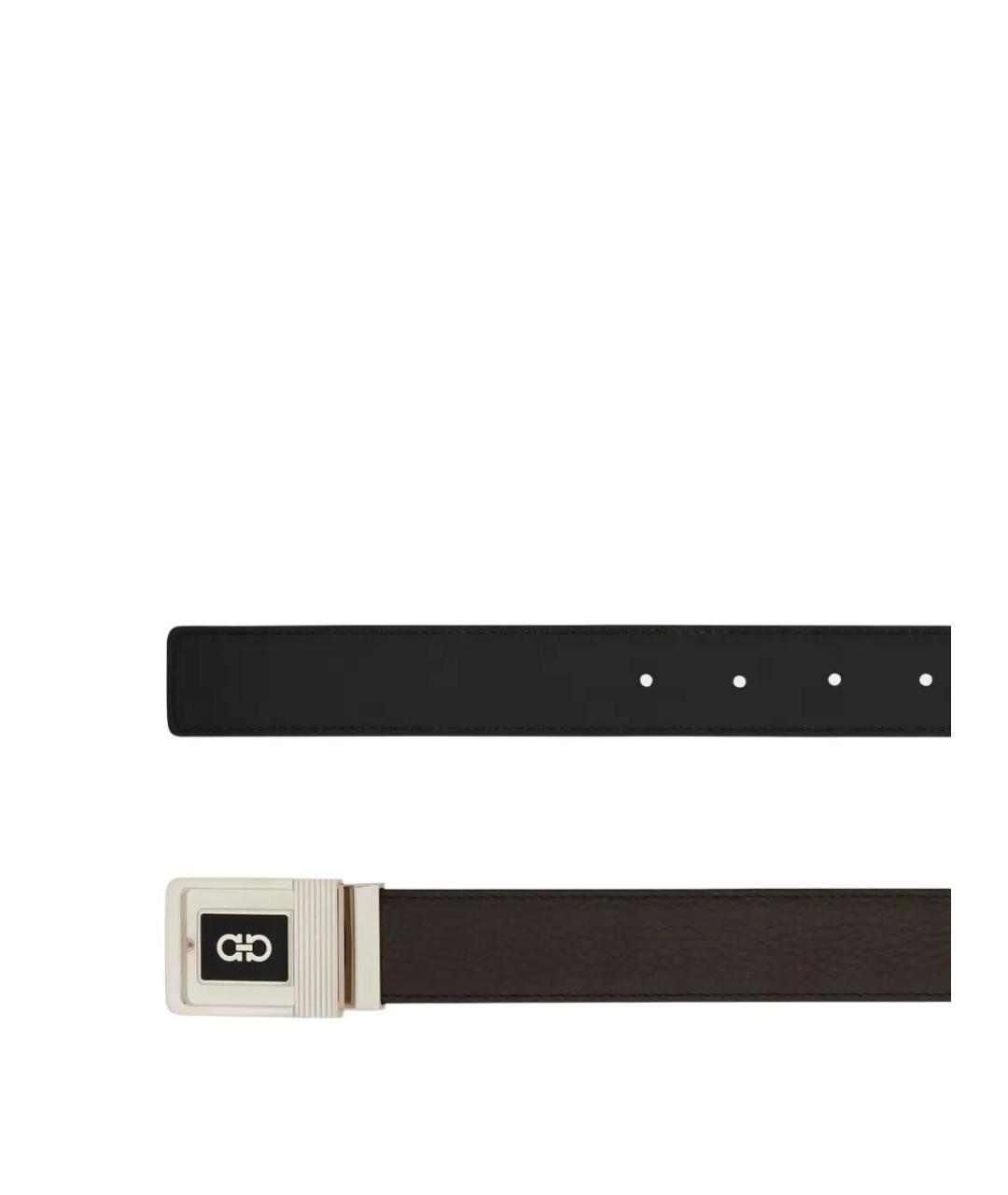 FERRAGAMO Коричневый кожаный ремень, фото 3