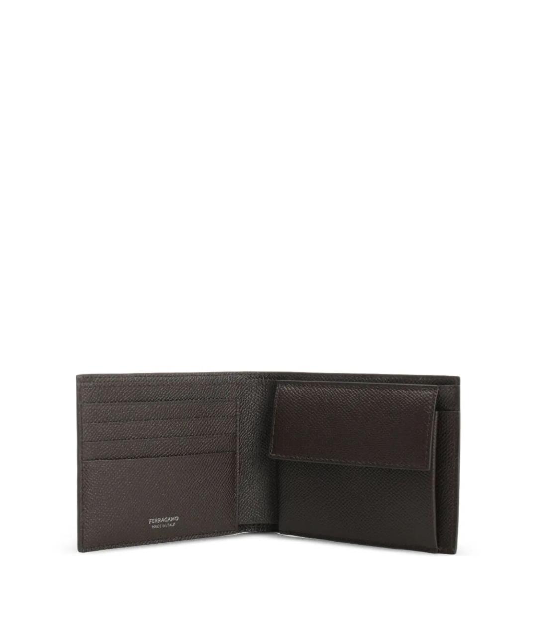 FERRAGAMO Коричневый кожаный кошелек, фото 2