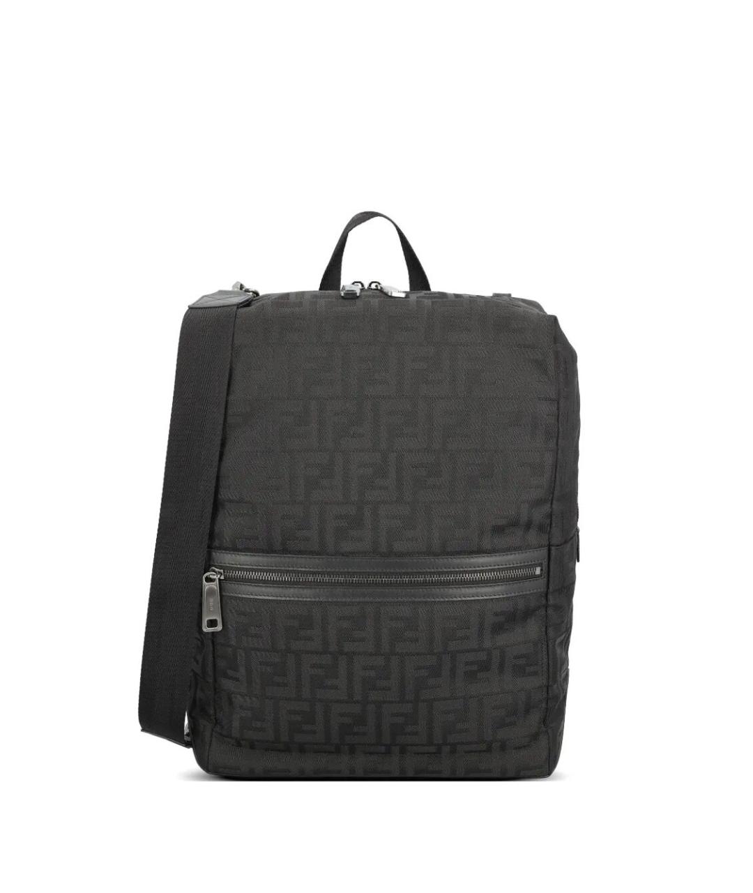 FENDI Черный синтетический рюкзак, фото 1