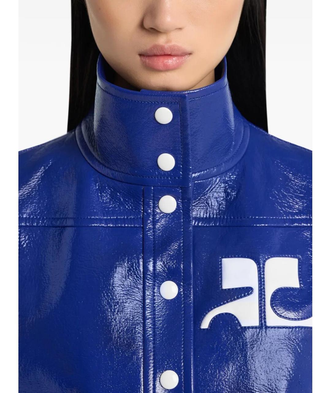 COURREGES Синяя хлопковая куртка, фото 4