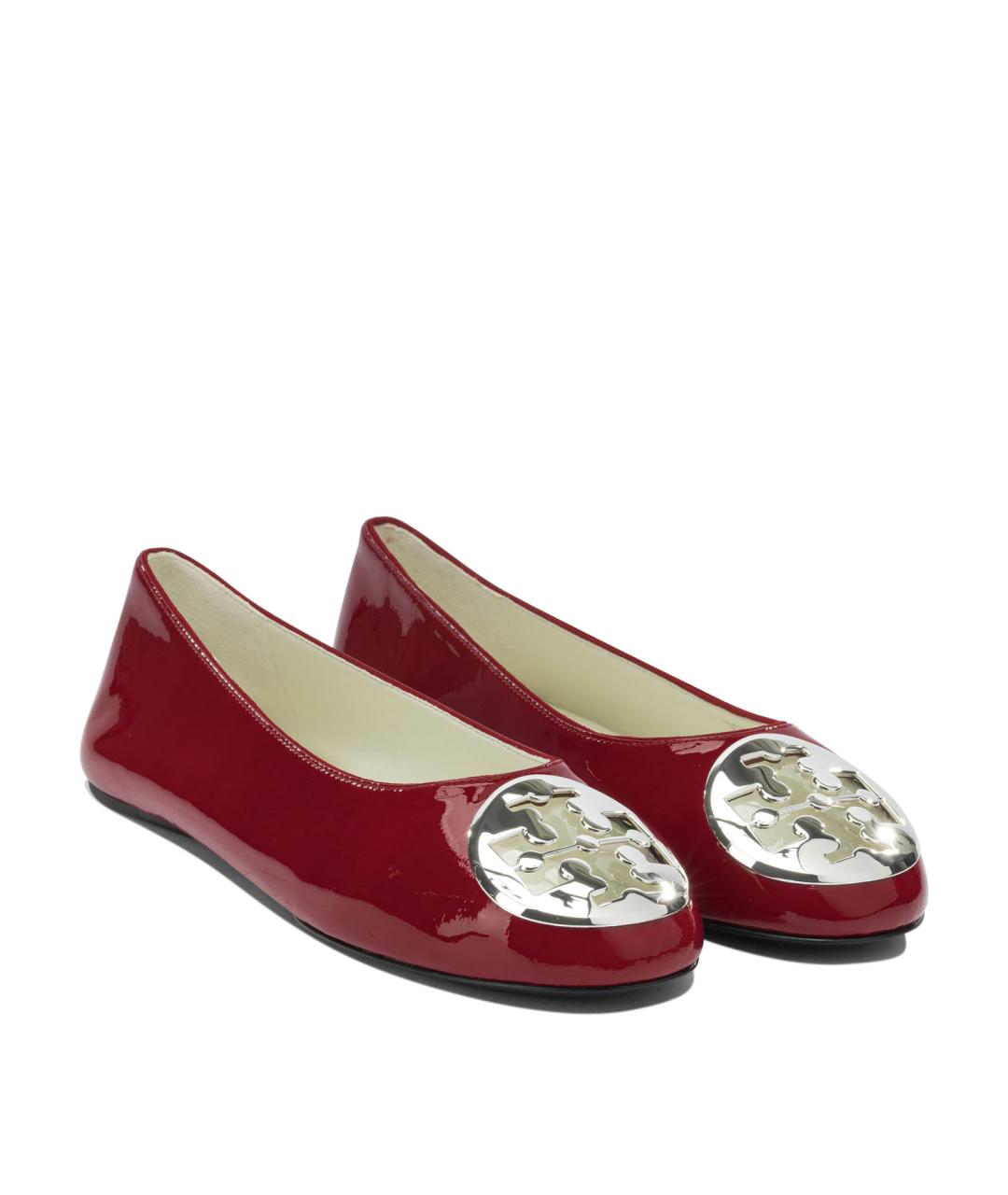 TORY BURCH Красные балетки из лакированной кожи, фото 2