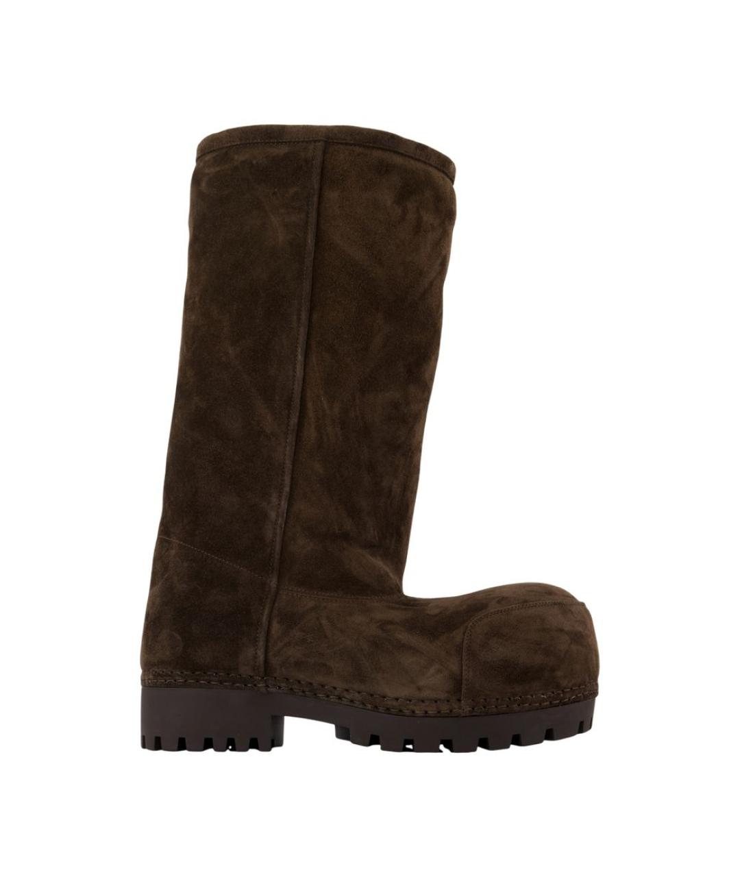 BALENCIAGA Коричневые замшевые сапоги, фото 1
