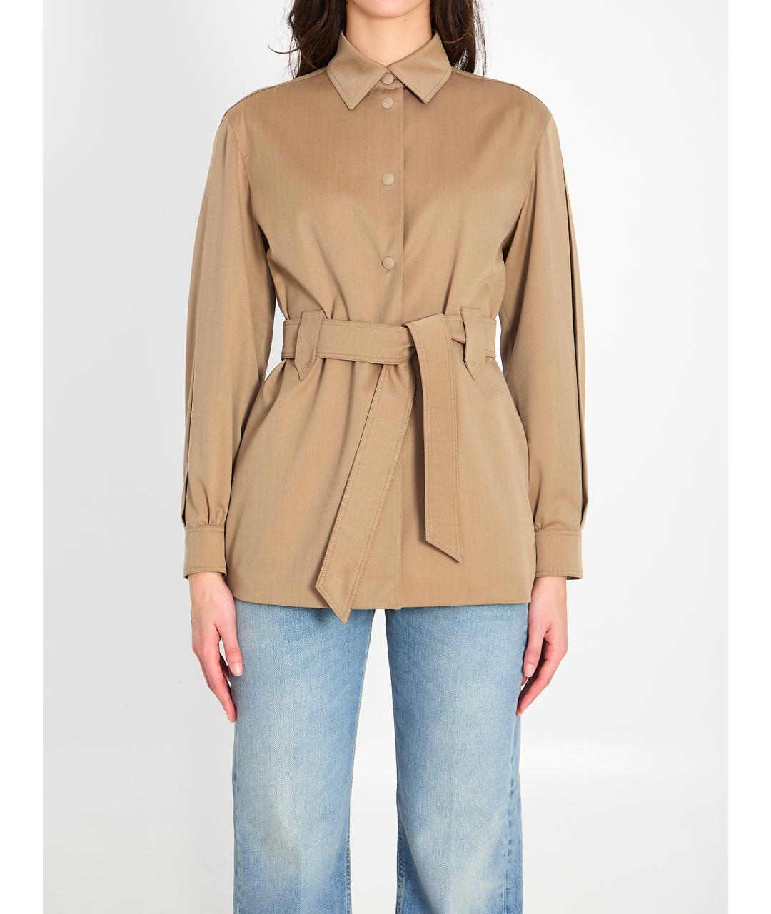 MAX MARA Бежевая рубашка, фото 5