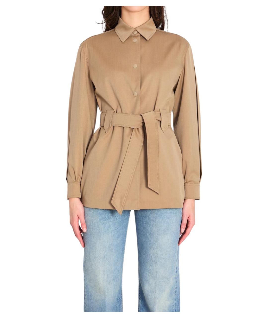 MAX MARA Бежевая рубашка, фото 1