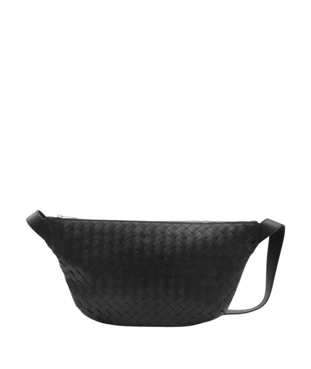 BOTTEGA VENETA Черная кожаная сумка на плечо, фото 1