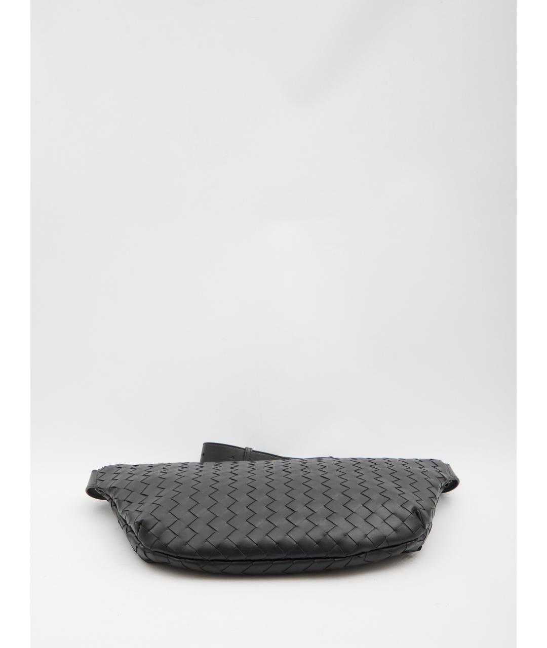 BOTTEGA VENETA Черная кожаная сумка на плечо, фото 3