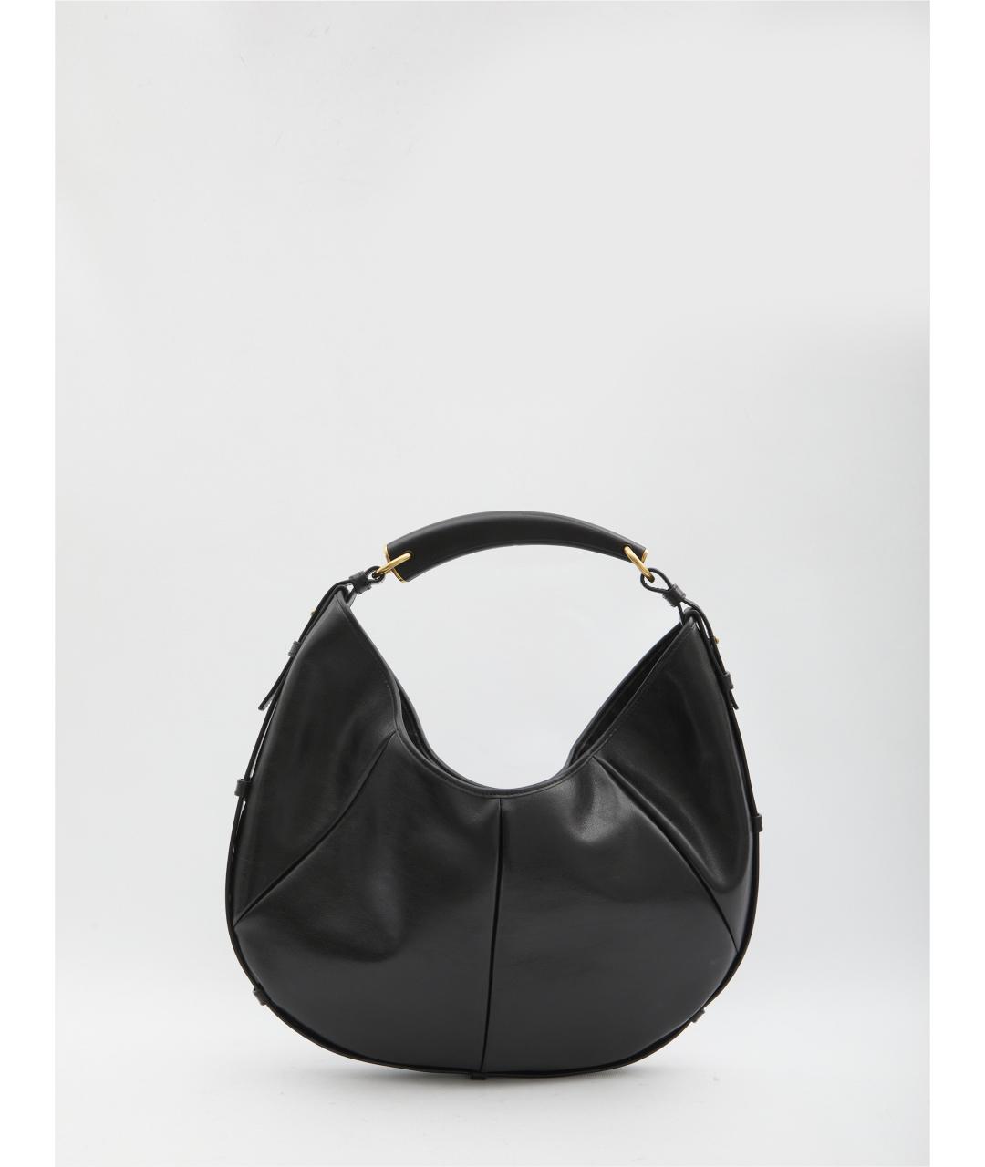 SAINT LAURENT Черная кожаная сумка через плечо, фото 5