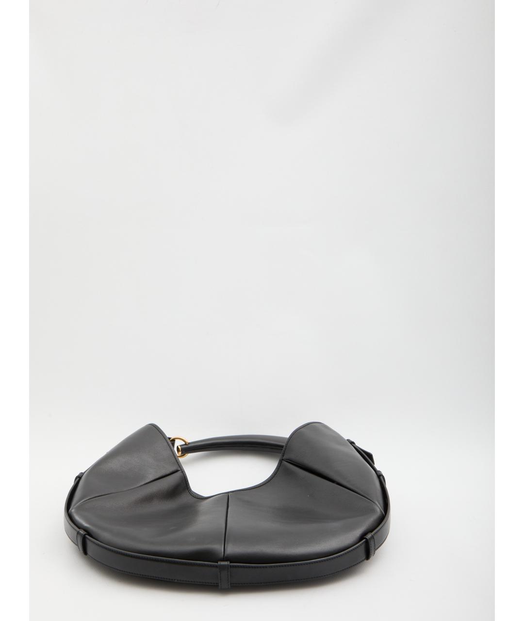 SAINT LAURENT Черная кожаная сумка через плечо, фото 3