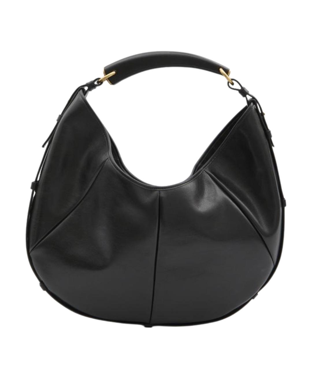 SAINT LAURENT Черная кожаная сумка через плечо, фото 1