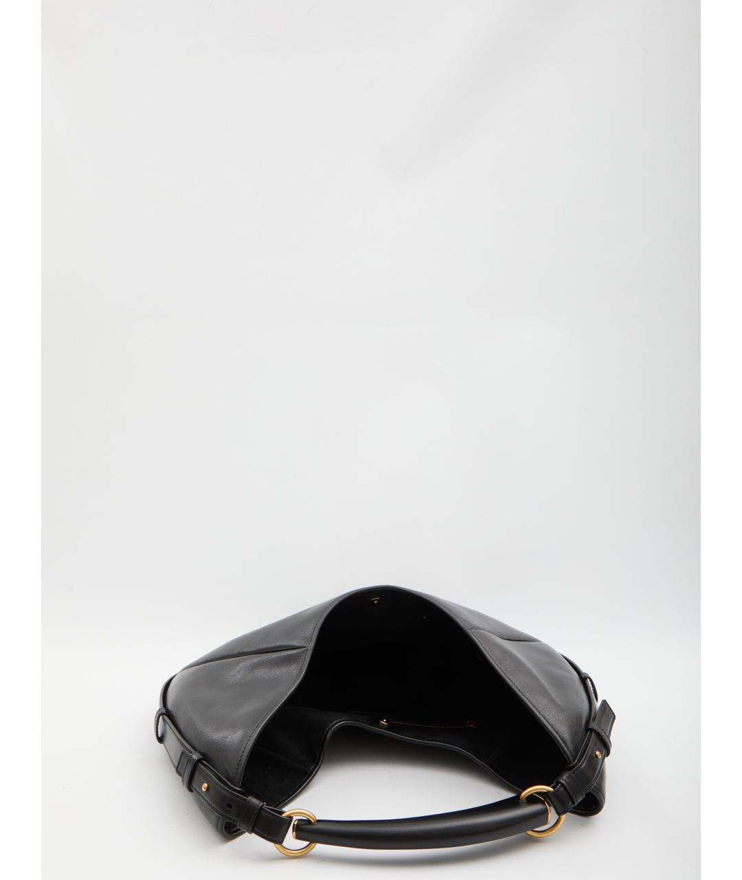 SAINT LAURENT Черная кожаная сумка через плечо, фото 4