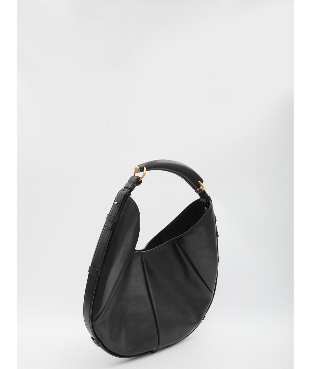 SAINT LAURENT Черная кожаная сумка через плечо, фото 2