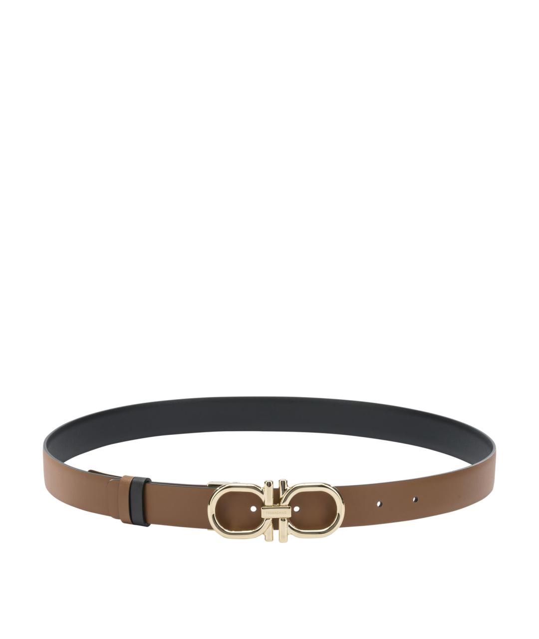 FERRAGAMO Черный кожаный ремень, фото 2