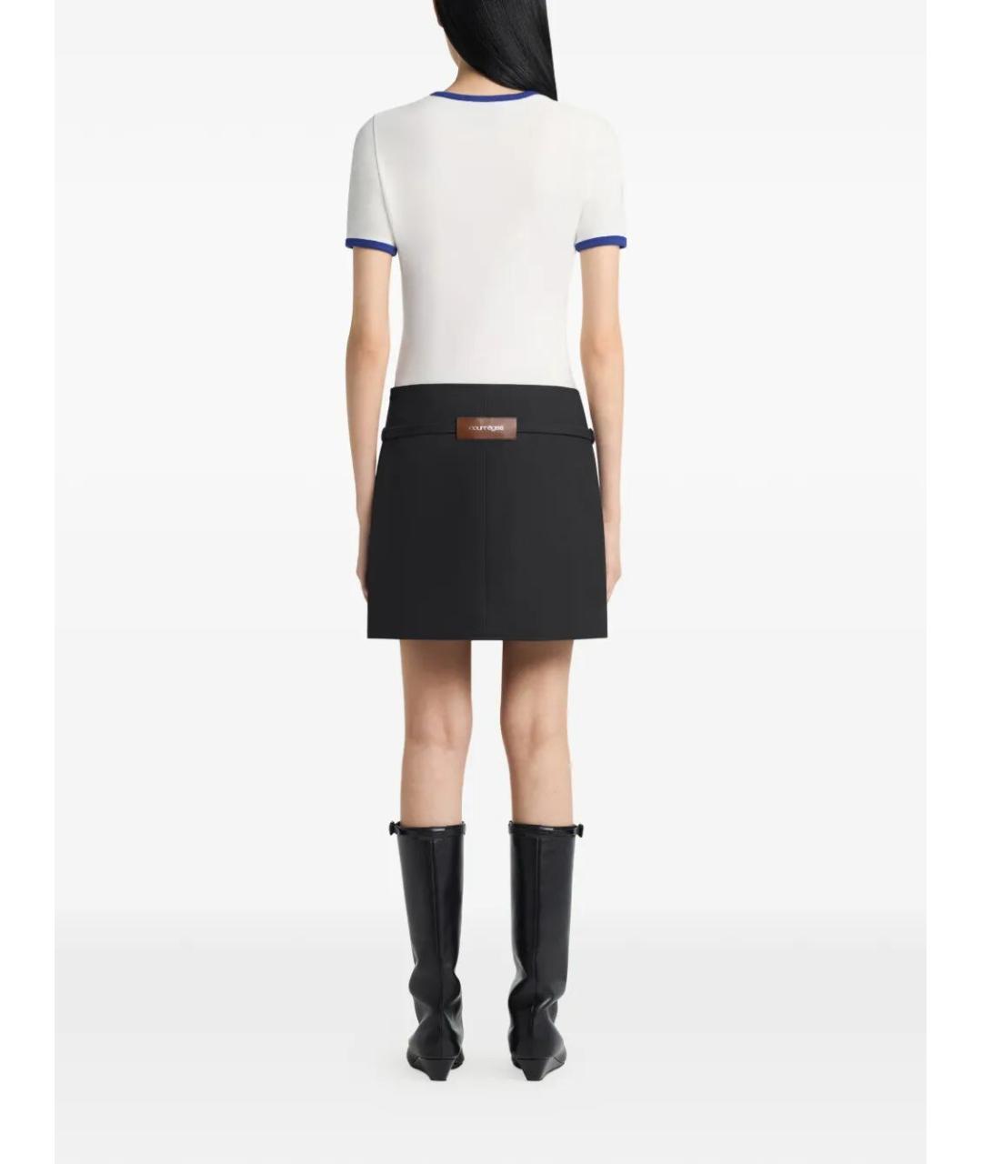 COURREGES Белая хлопковая футболка, фото 4