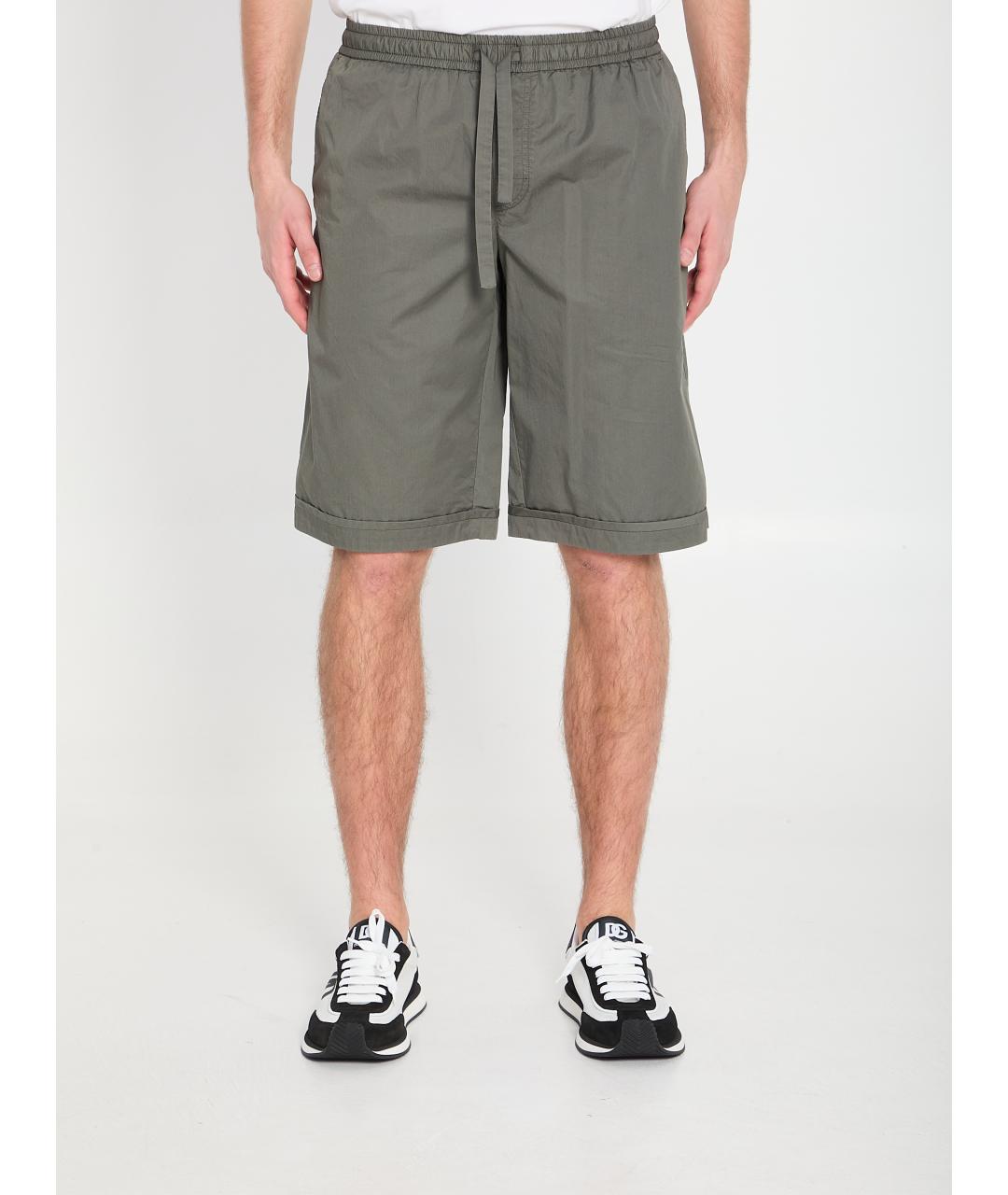 DOLCE&GABBANA Зеленые хлопковые шорты, фото 2