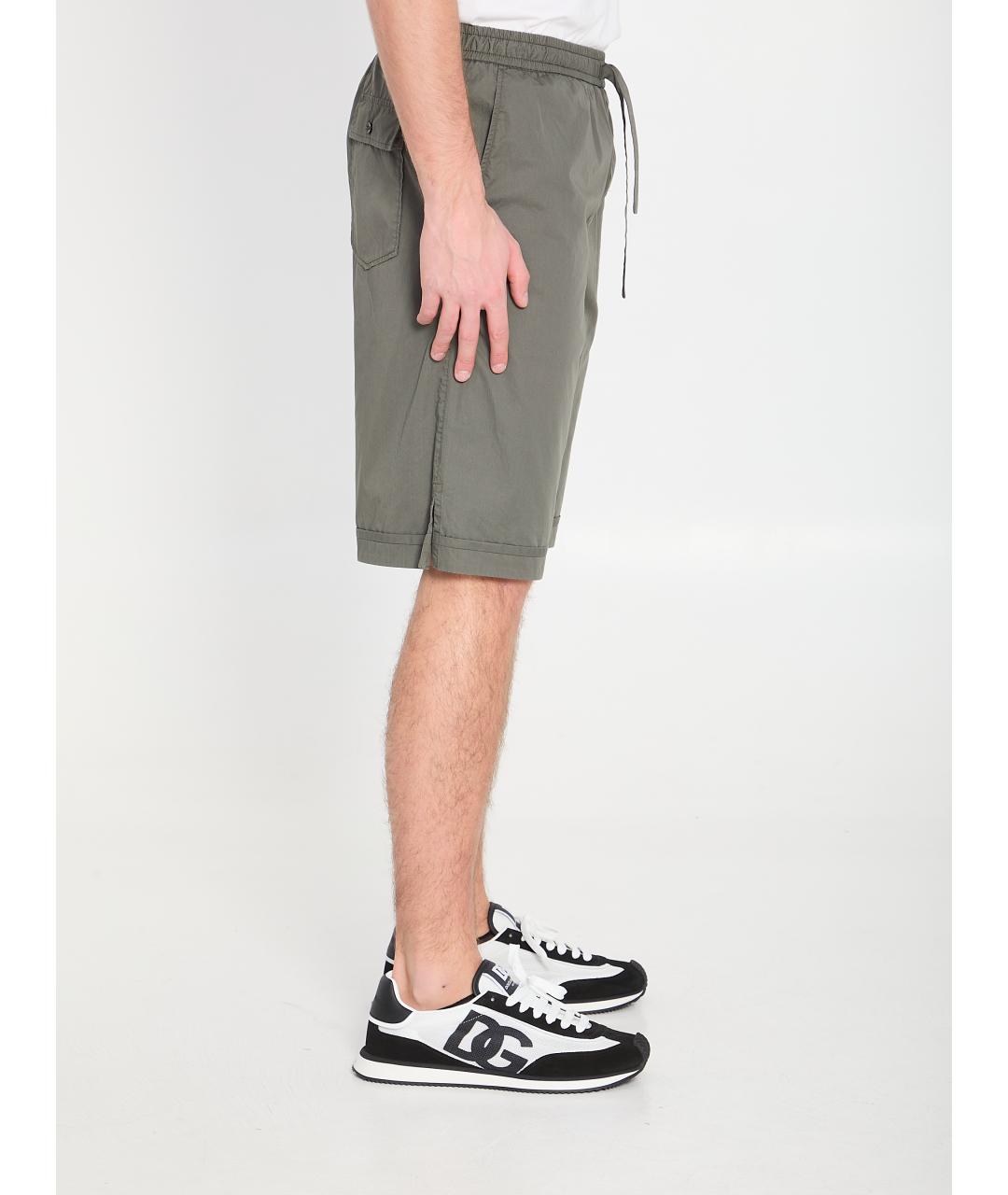 DOLCE&GABBANA Зеленые хлопковые шорты, фото 5