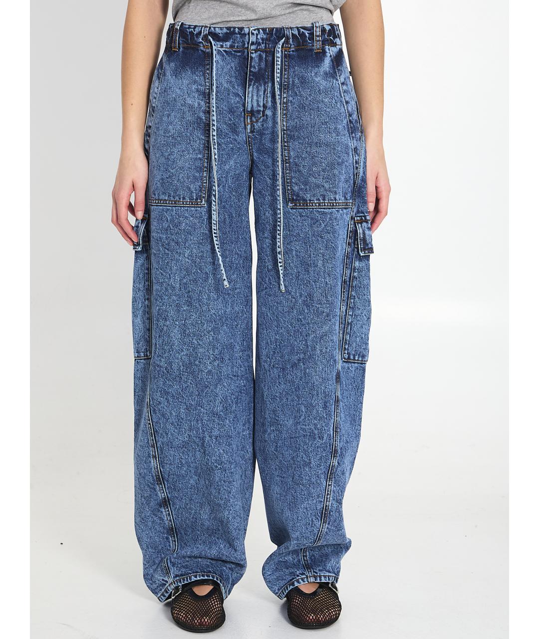 ALAIA Синие хлопковые прямые джинсы, фото 5