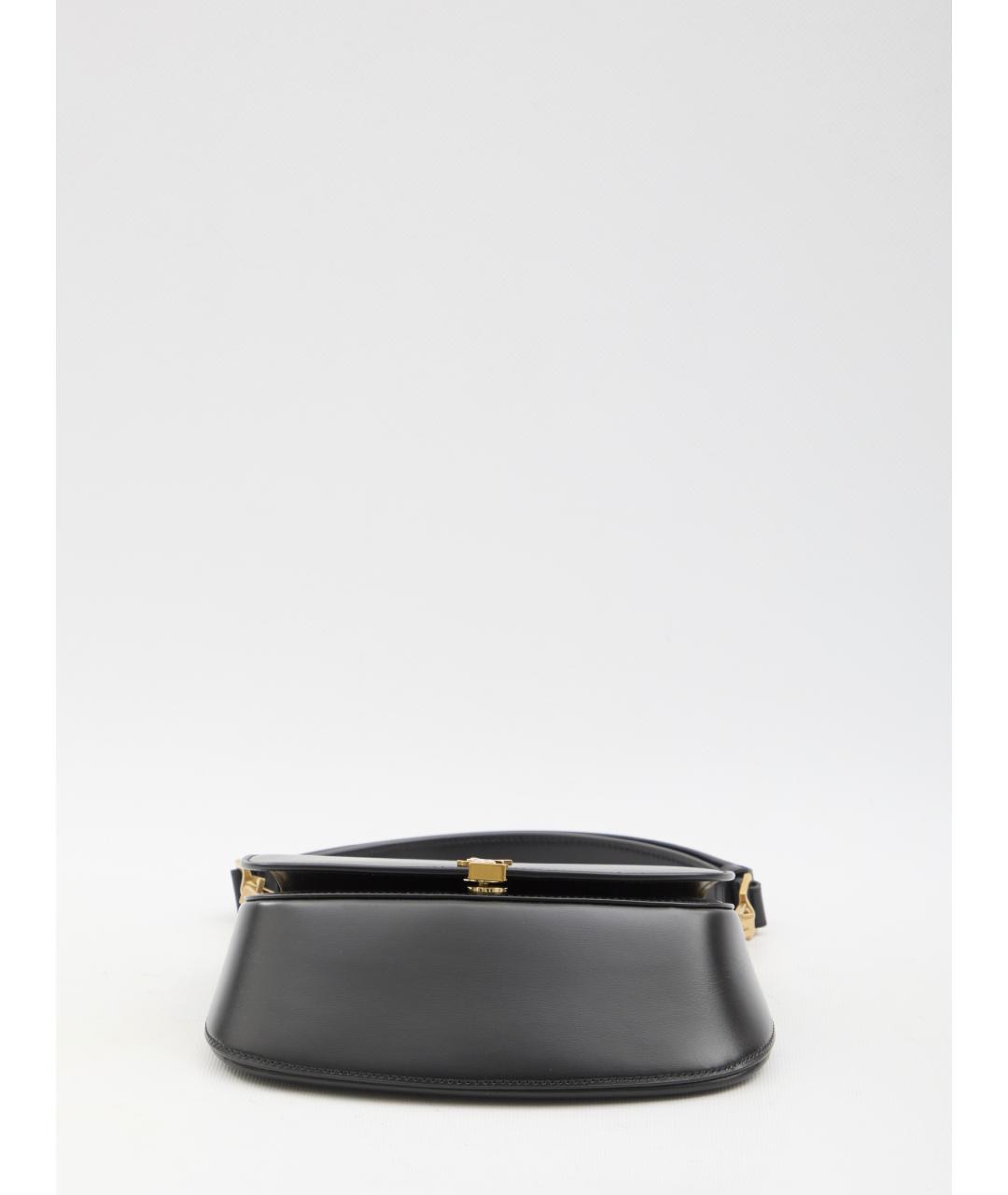 SAINT LAURENT Черная кожаная сумка через плечо, фото 3