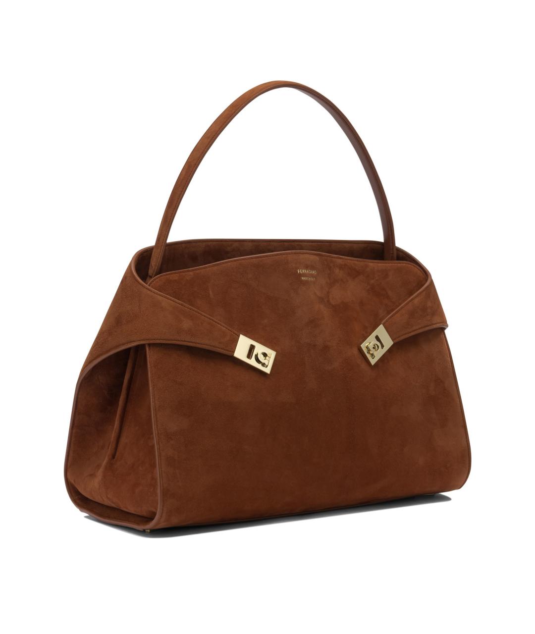 FERRAGAMO Оранжевая кожаная сумка через плечо, фото 2