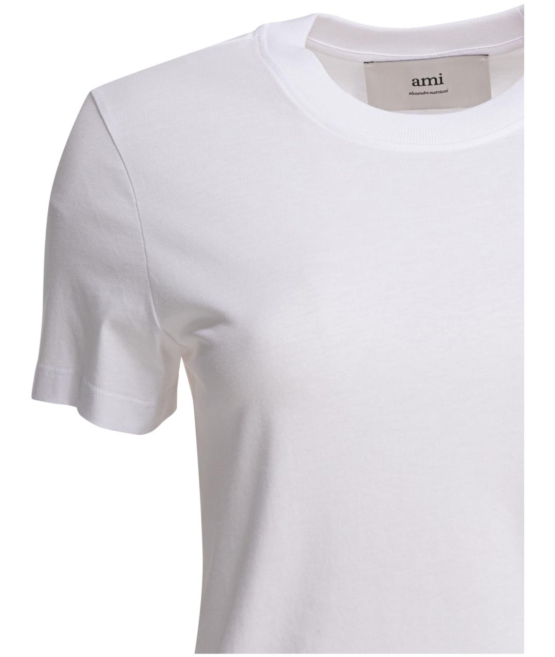Ami Paris Белая хлопковая футболка, фото 4