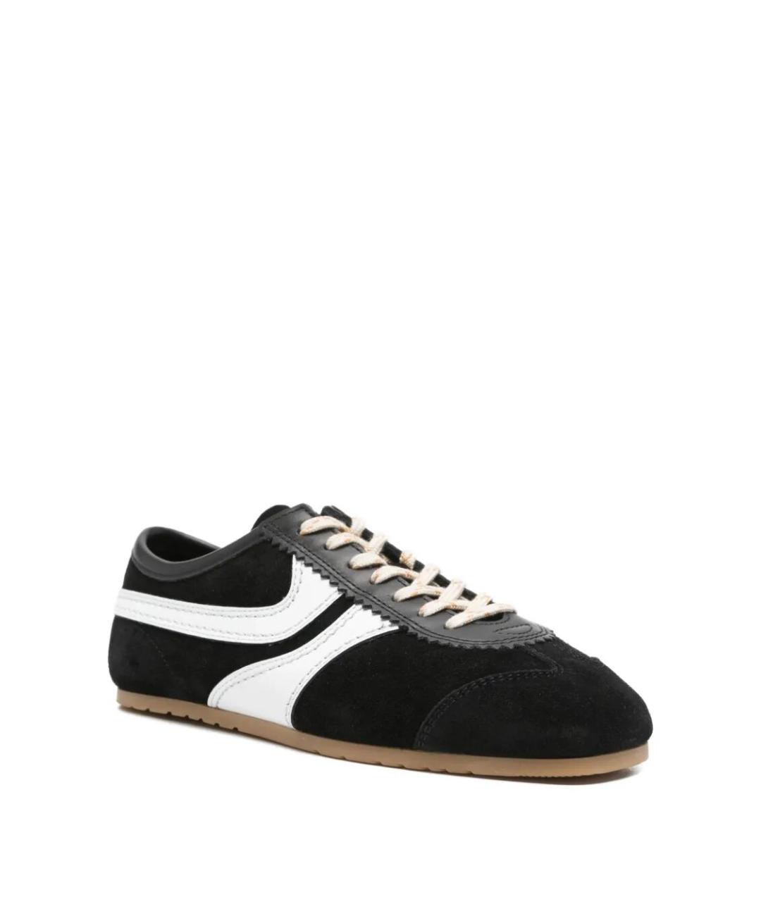 DRIES VAN NOTEN Черные замшевые кроссовки, фото 2