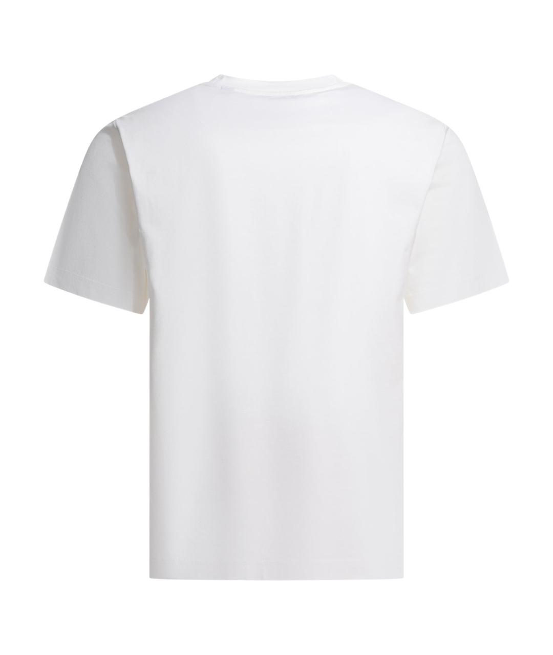 BURBERRY Белая хлопковая футболка, фото 2