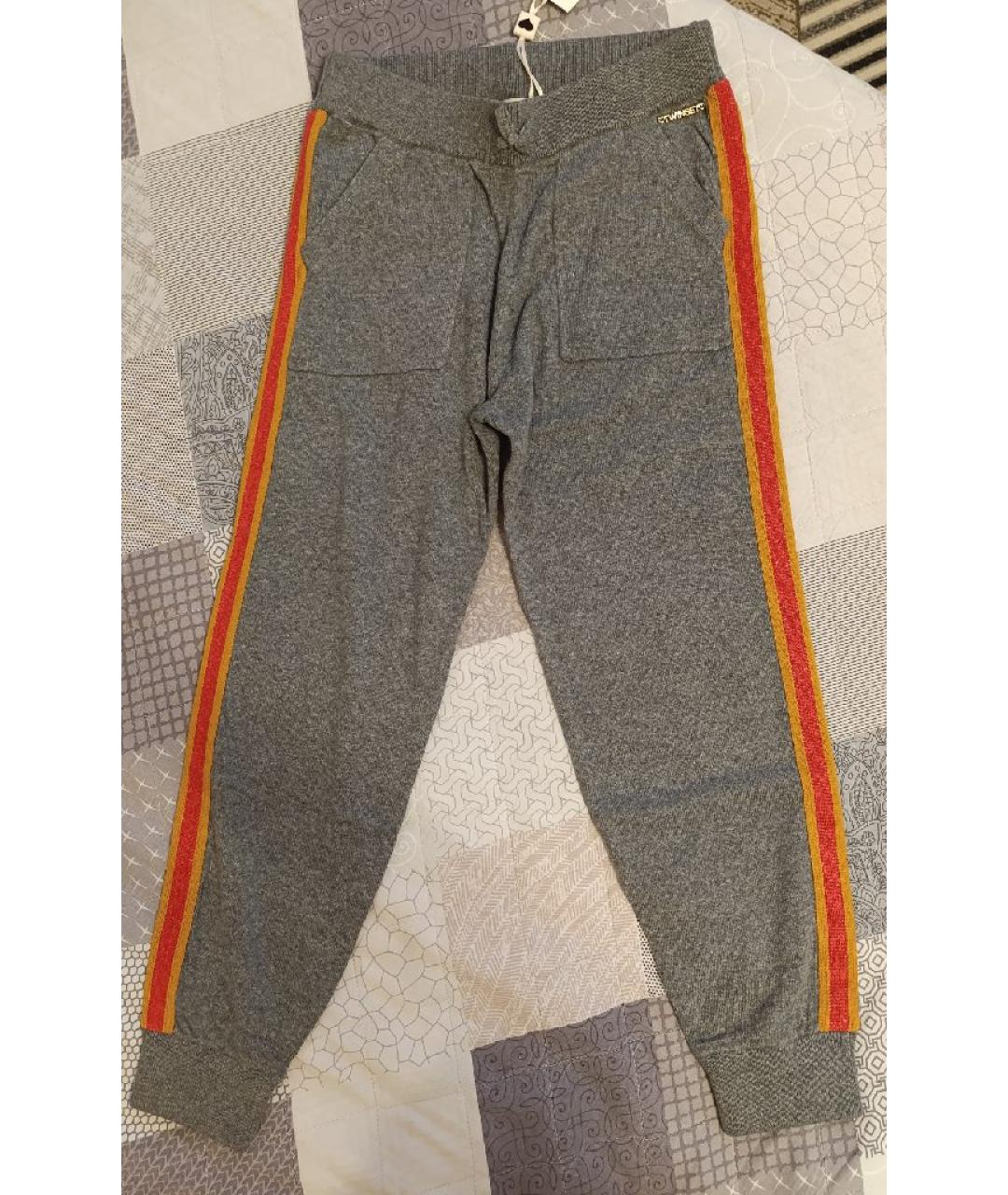 TWIN-SET Серые вискозные брюки и шорты, фото 3