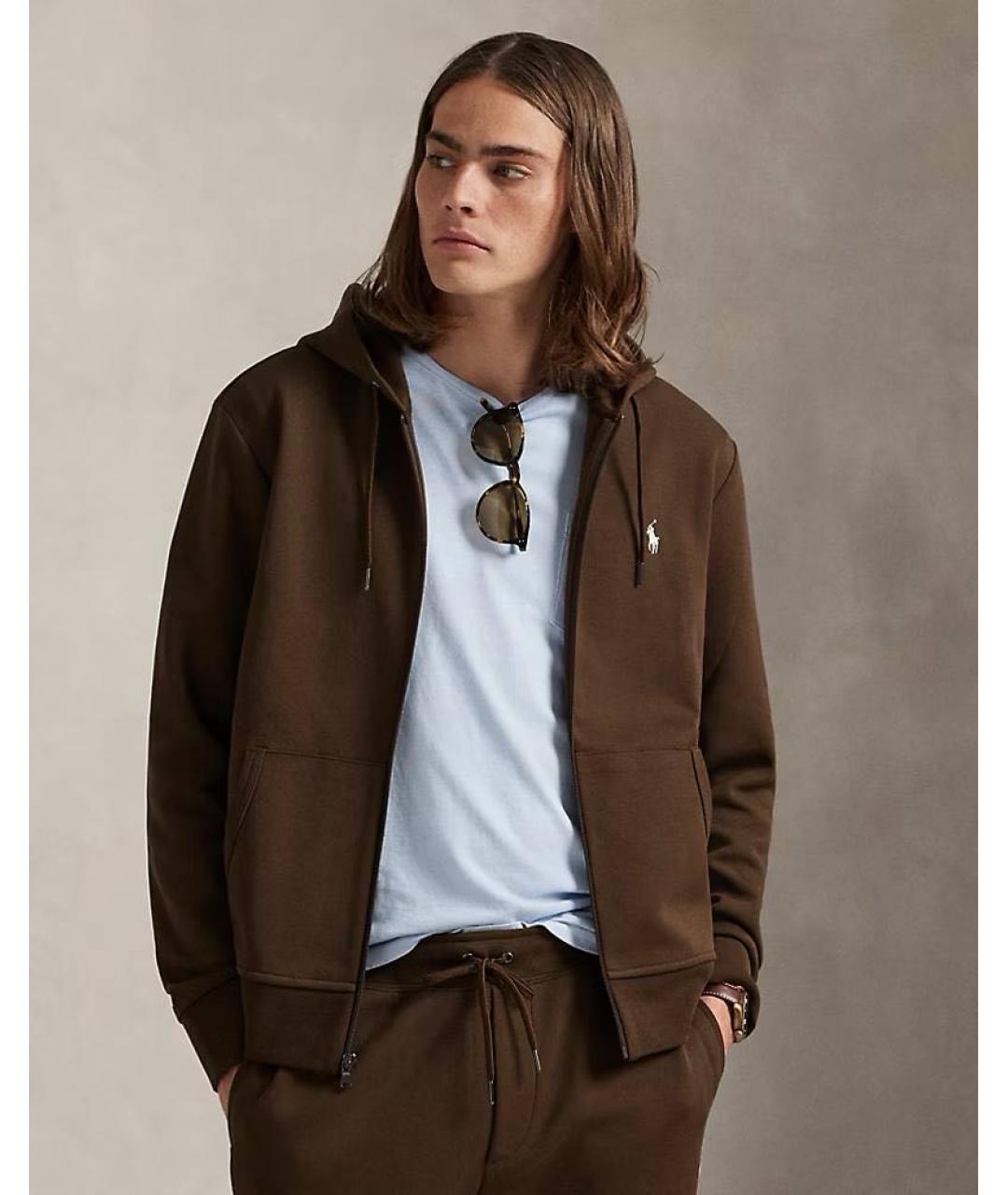 POLO RALPH LAUREN Коричневый хлопковый спортивный костюм, фото 2