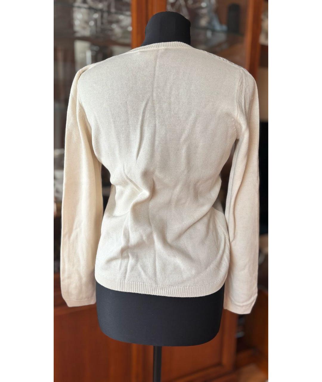 BURBERRY Бежевый шерстяной джемпер / свитер, фото 2