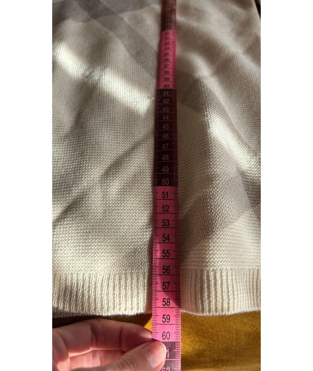 BURBERRY Бежевый шерстяной джемпер / свитер, фото 6