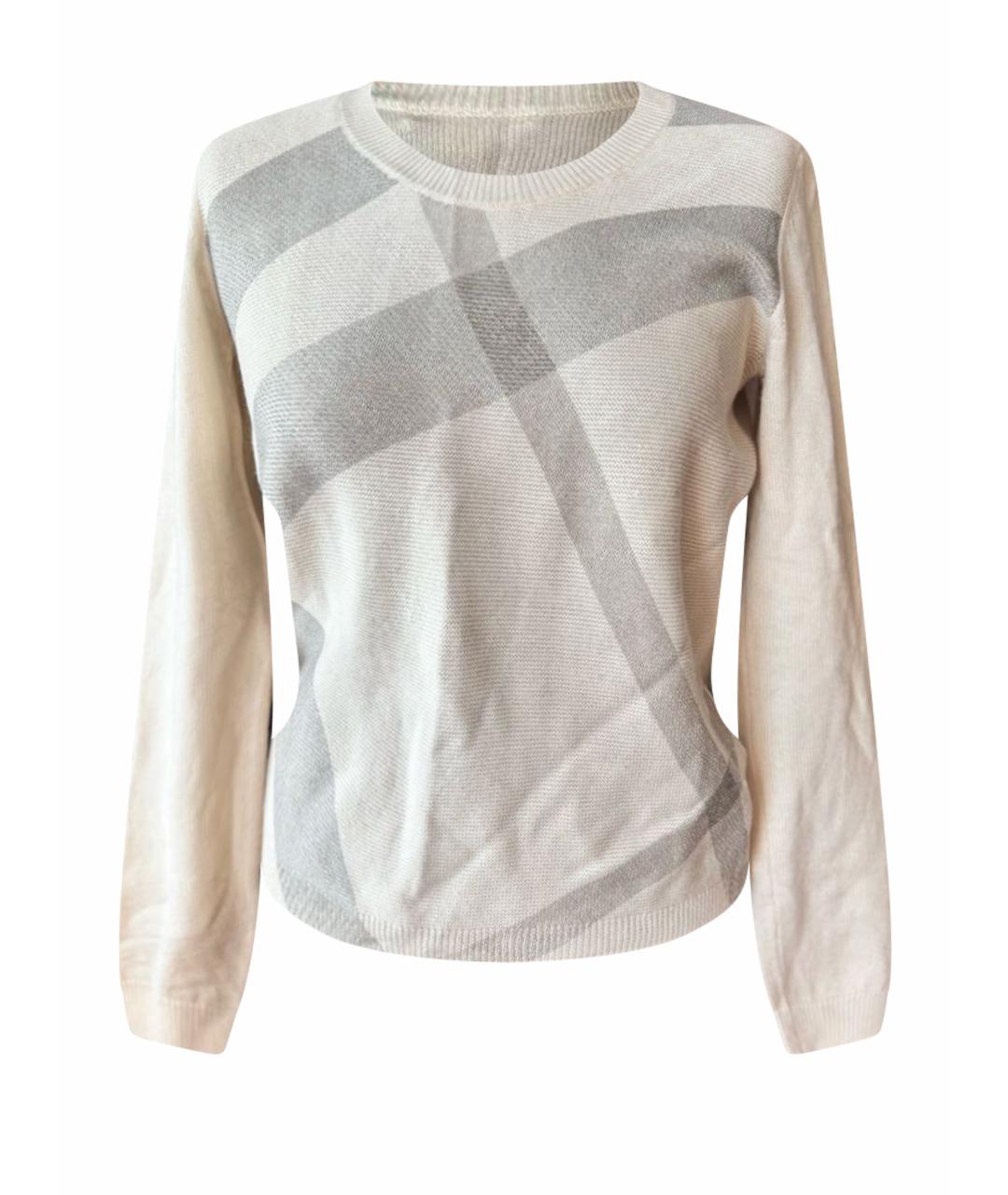 BURBERRY Бежевый шерстяной джемпер / свитер, фото 1