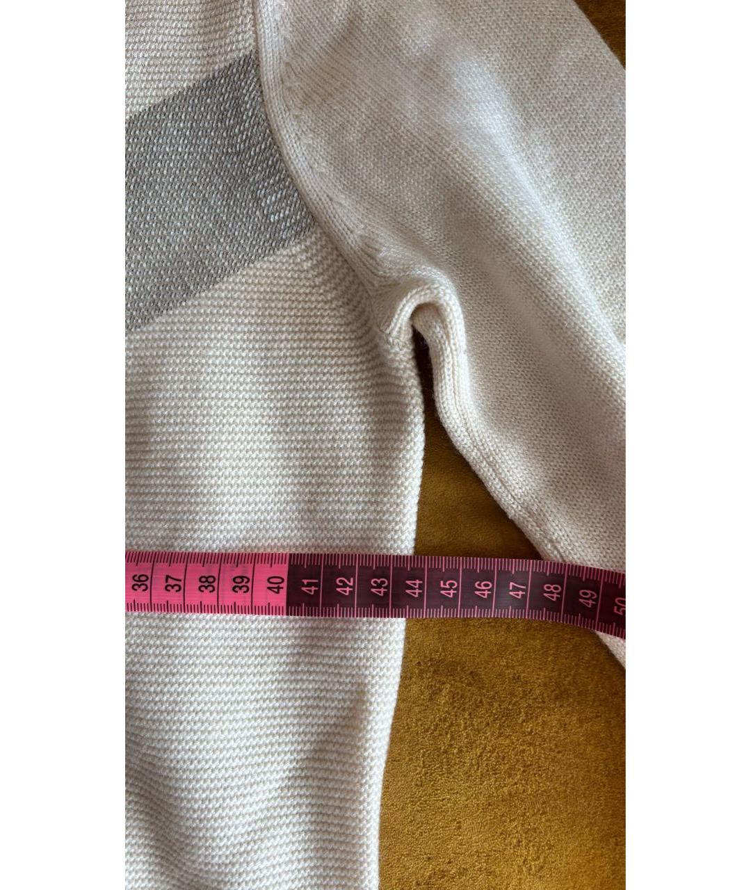 BURBERRY Бежевый шерстяной джемпер / свитер, фото 7