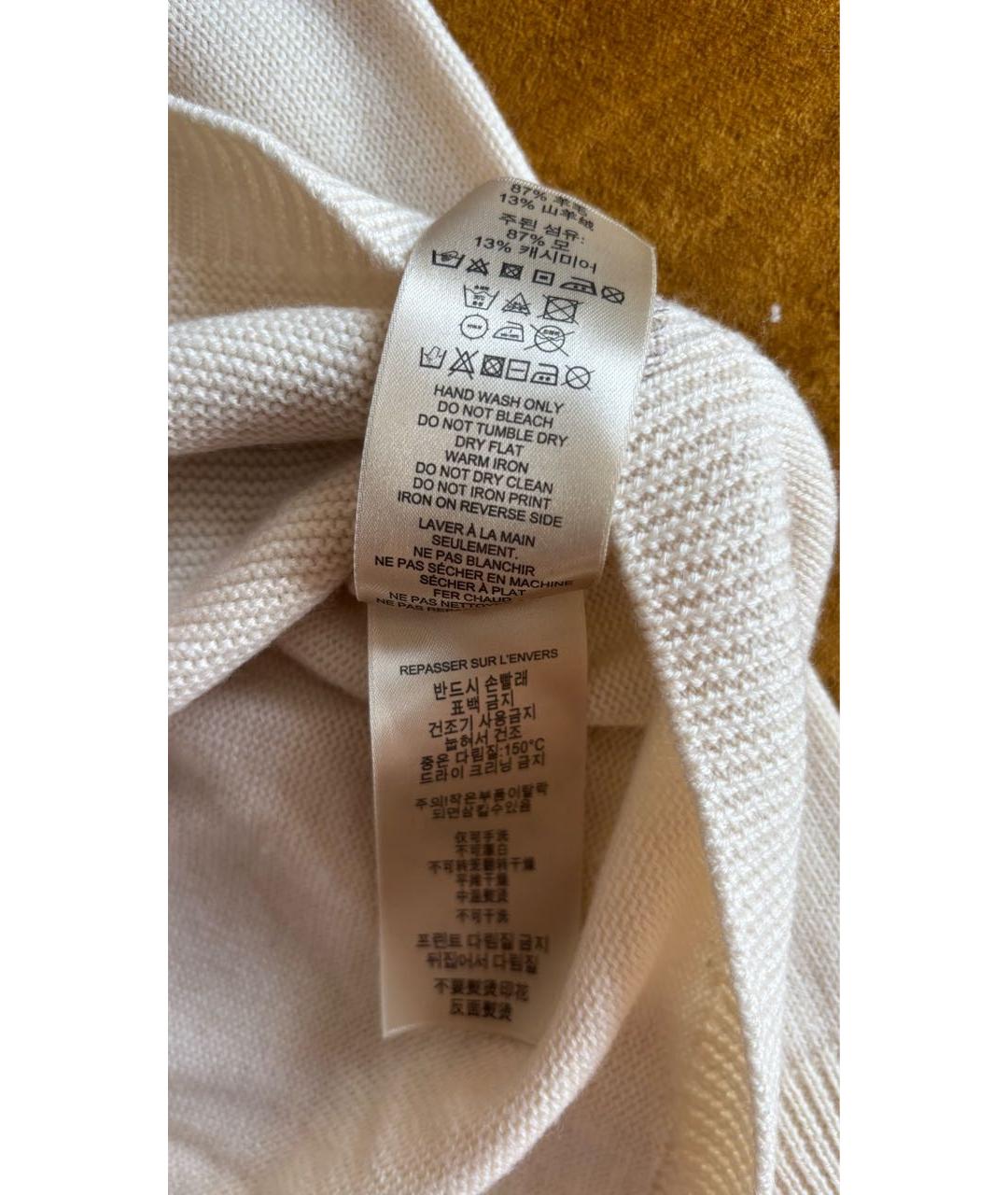 BURBERRY Бежевый шерстяной джемпер / свитер, фото 5