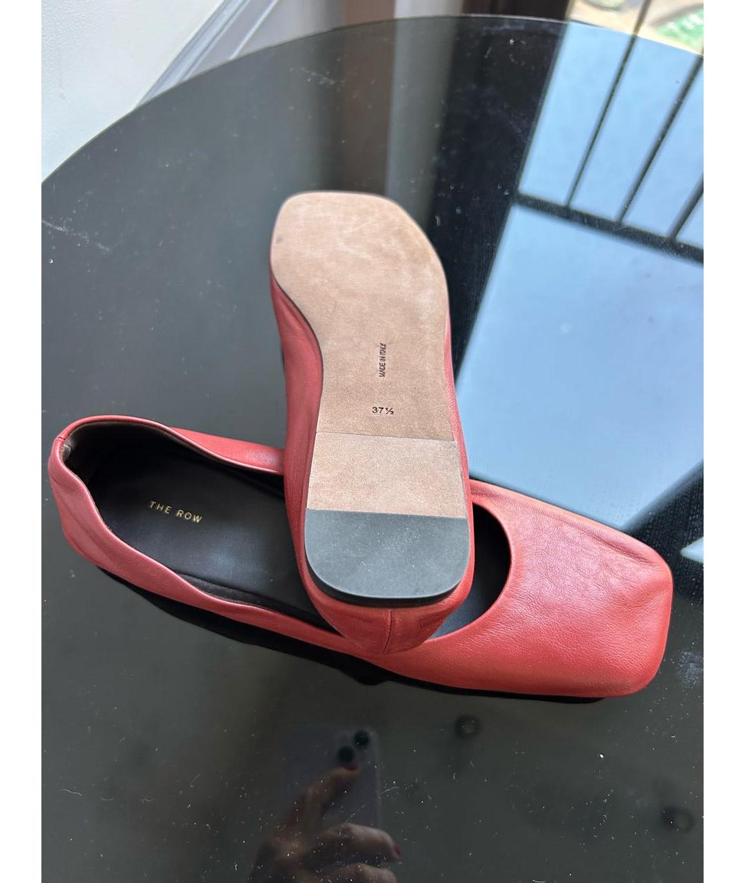 THE ROW Коричневые кожаные балетки, фото 3