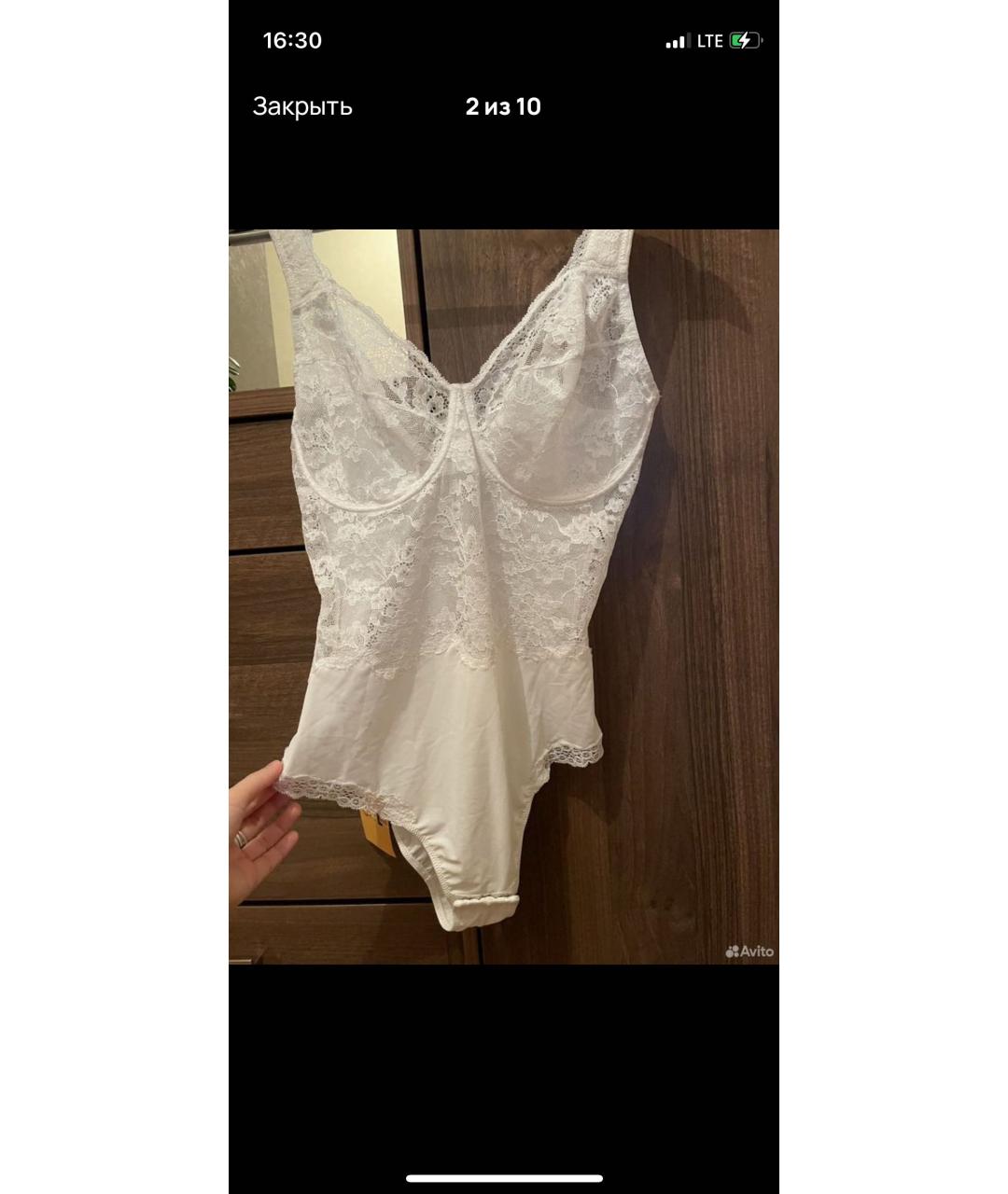 LA PERLA Белое боди, фото 5