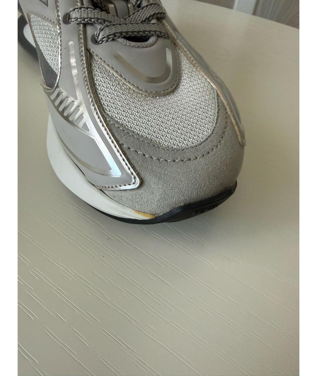 FENDI Серые текстильные кроссовки, фото 6