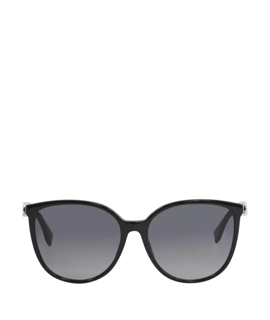 FENDI Черные пластиковые солнцезащитные очки, фото 1